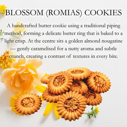 Blossom (Romias) Cookie Original Vanilla Butter with Almond Caramel Nougatine (120g)
